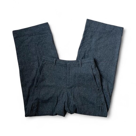 Vinces Italian Herringbone Wool Blend Utility Pant | Charcoal Grey | Women’s Siz - Picture 1 of 8
